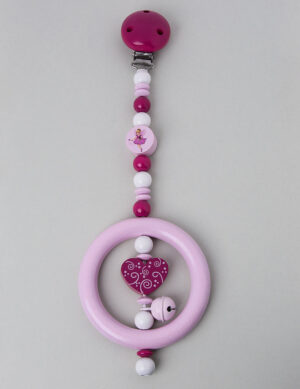 Clipanhänger Herz dunkelpink